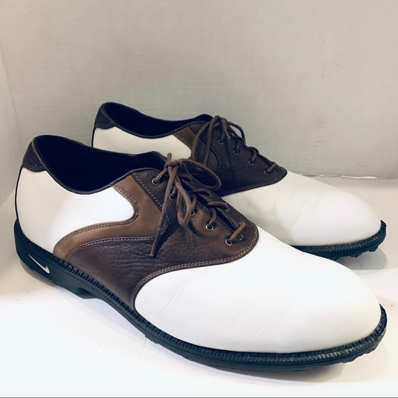 Nike Other - Nike Kempshall Last Golf Shoes Brown & White Sz 13